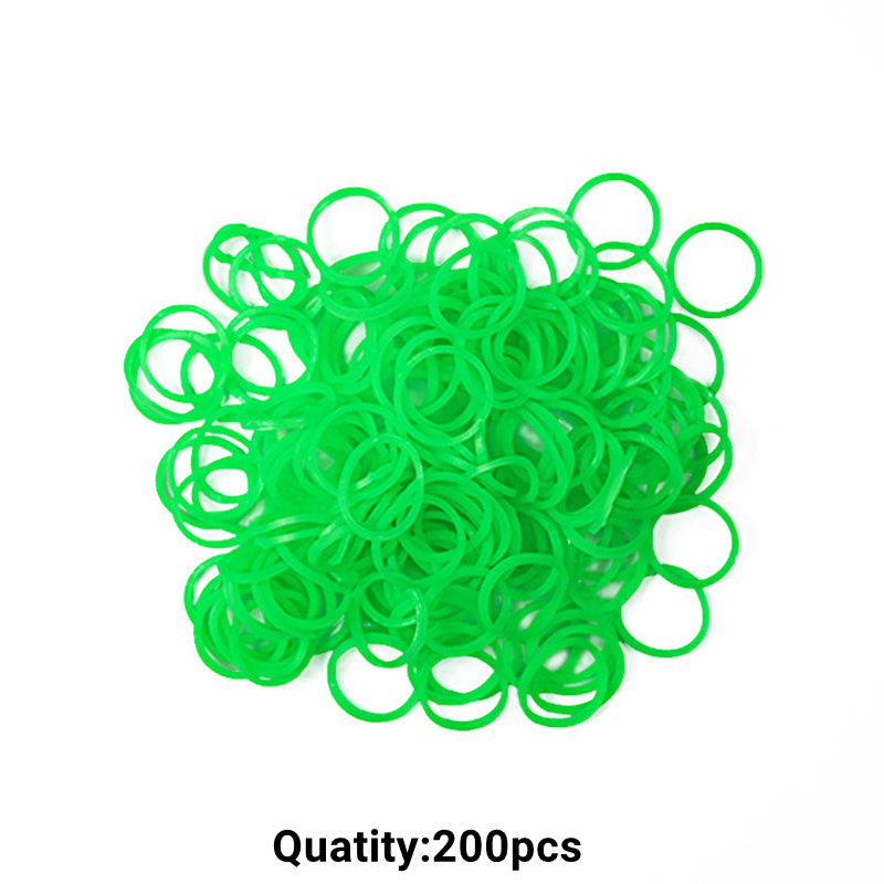 200/500 Stuks S Clip Haak Sluitingen Connectors Rubber Band Kit Set Voor Armbanden Ketting Handgemaakte Craft Sieraden Maken accessoires: Rood