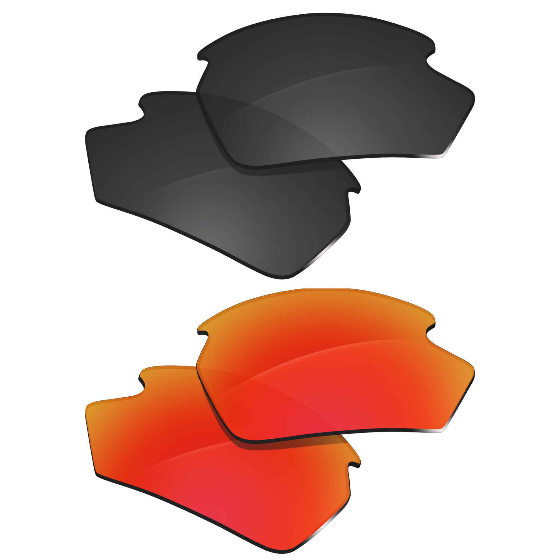 Glintbay Two Pairs Polarized Lenses Replacement for Rudy Project Rydon (SN79 ONLY) Sunglasses-Options: black