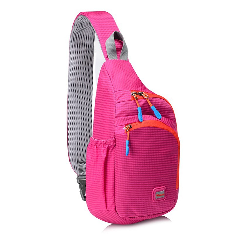 TANLUHU 1Pcs Sport Shoulder Bags USB Charging Crossbody Bags Men Anti Theft Chest Bag School Summer Short Trip Messengers Bag: Rose Red