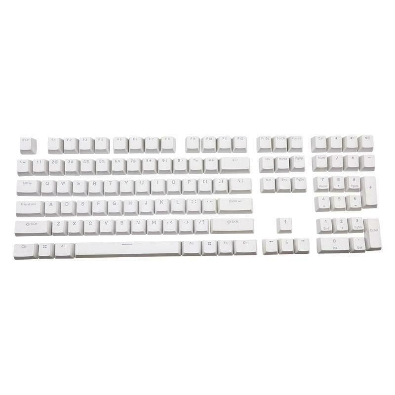 108 Keys PBT Double Shot Backlit Keycaps for Corsair K70 K65 K95 Black Widow X Mechanical Keyboard Key Cap: White