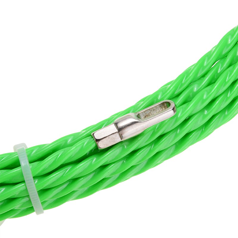 12M 4.5mm Fiberglass Electric Cable Puller Green Fiberglass Tape Reel Conduit Ducting Pulling Puller Guide Device