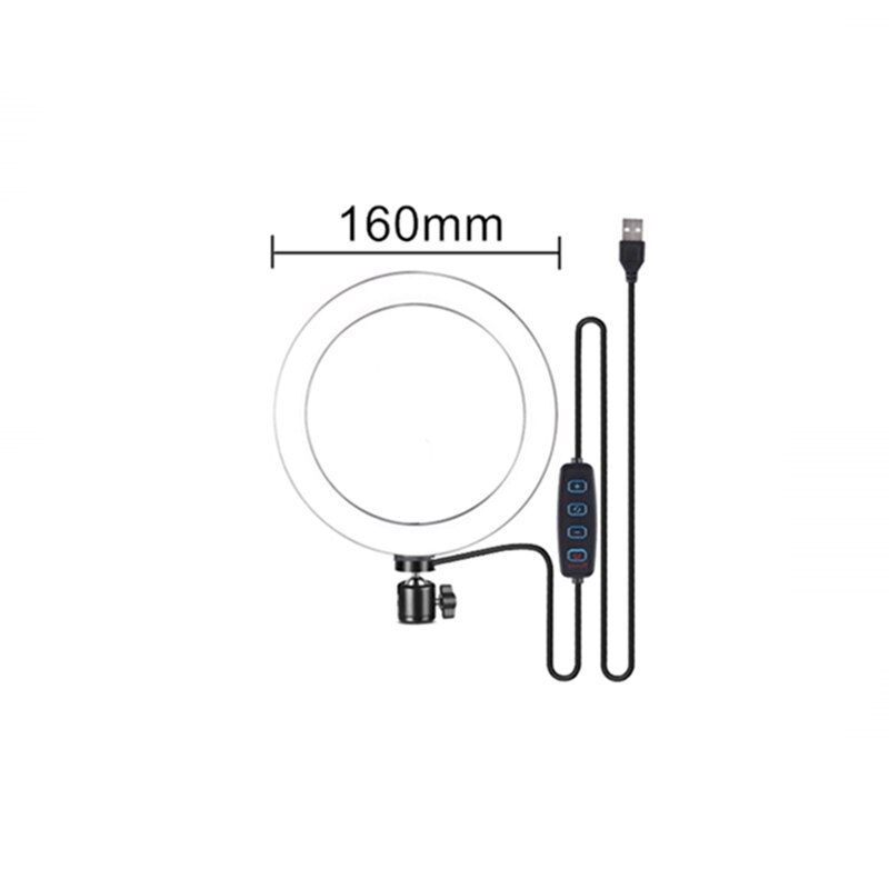 Selfie Ring Lamp Voor Ring Telefoon Fotografie Verlichting Led Ring Licht Selfie Camera Statief Kit Foto Apparatuur Para Air Black: 1