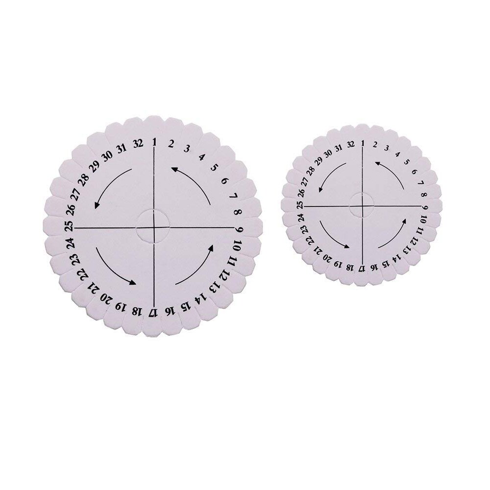 Kumihimo-disco de cordón trenzado para pulsera de mano, herramientas para tejer, 4 piezas, blanco, redondo, cuadrado, 4 pulgadas, 6 pulgadas: S and L Round