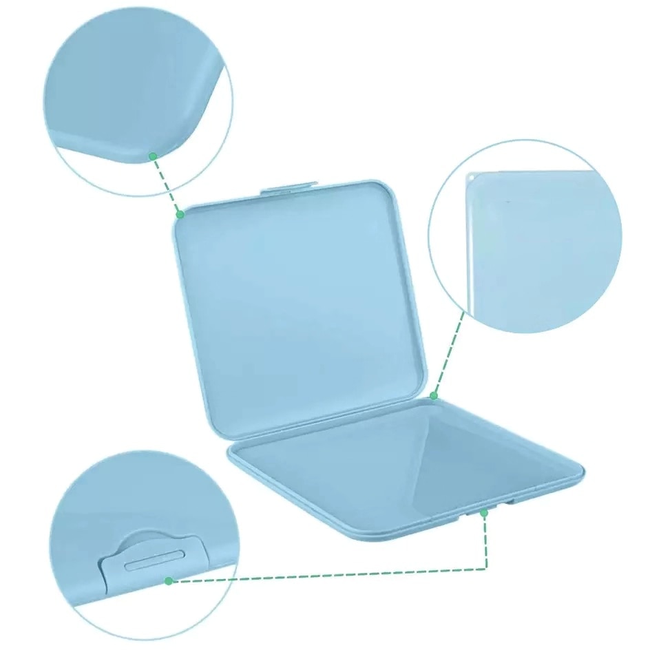 4 Cajas para Guardar Mascarillas Cuadrado Plastico Portatil Estuche Funda para Mascarilla Porta Mascara