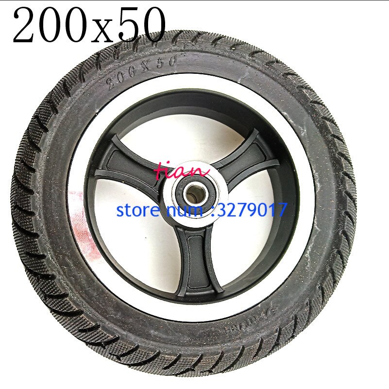 Good Reputation 200x50 Electric Scooter Solid Tyre with Hub for Aluminium Alloy Rims Tire,Electric Vehicle Solid Wheel