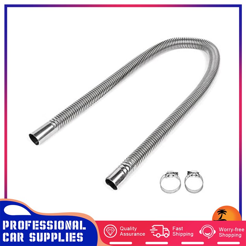 Tubo De Escape Para Calentador Auxiliar Diésel - Acero Inoxidable 100cm X 24mm, Incluye Abrazaderas
