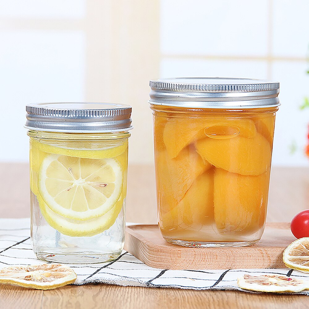 6 stk køkken honning opbevaring forseglet beholder dåse krukker kaviar marmelade opbevaringsbeholder glasflaske til køkken  (200ml)