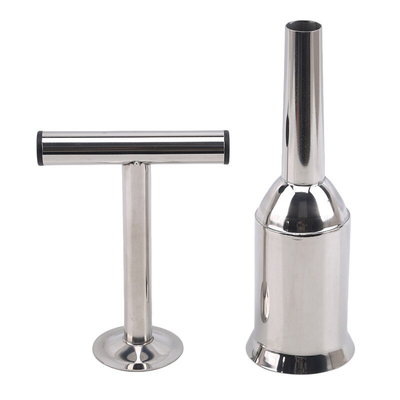 Zilver 202 handmatige huishoudelijke kleine klysma-tool roestvrijstalen worstspuit vleesworstvulmachine