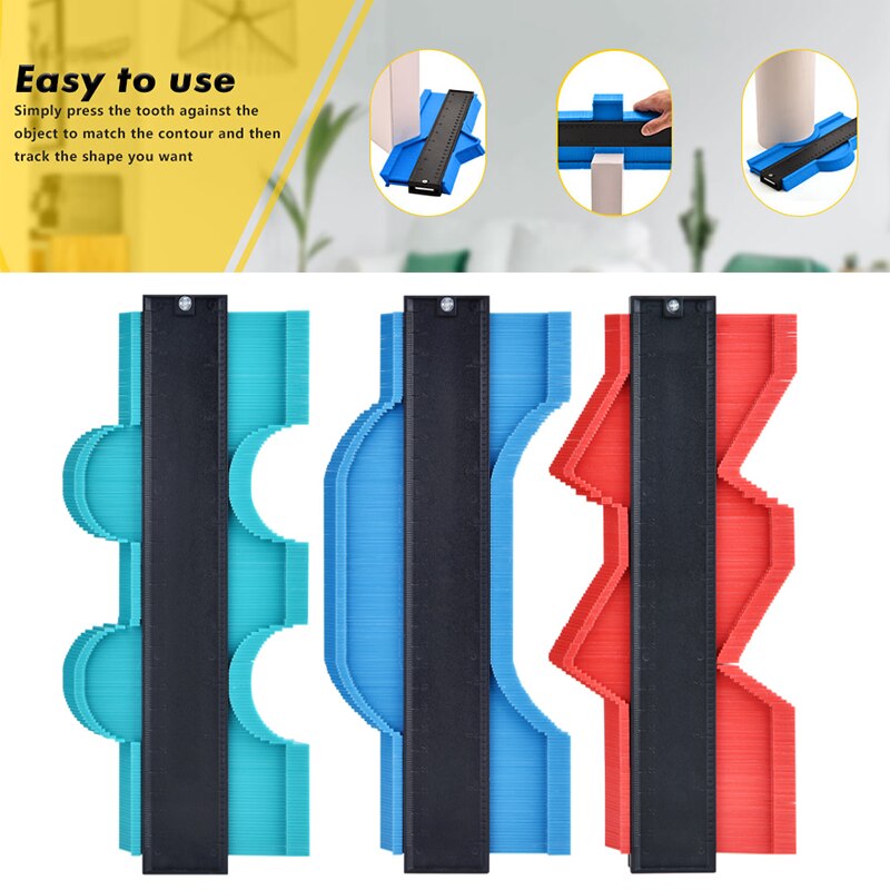 5 "10" Contour Duplicatie Gauge Carpenter Tool Meten Radiant Heerser Contour Meter Markering Tegel Bezuinigingen Betegelen Laminaat Gereedschap