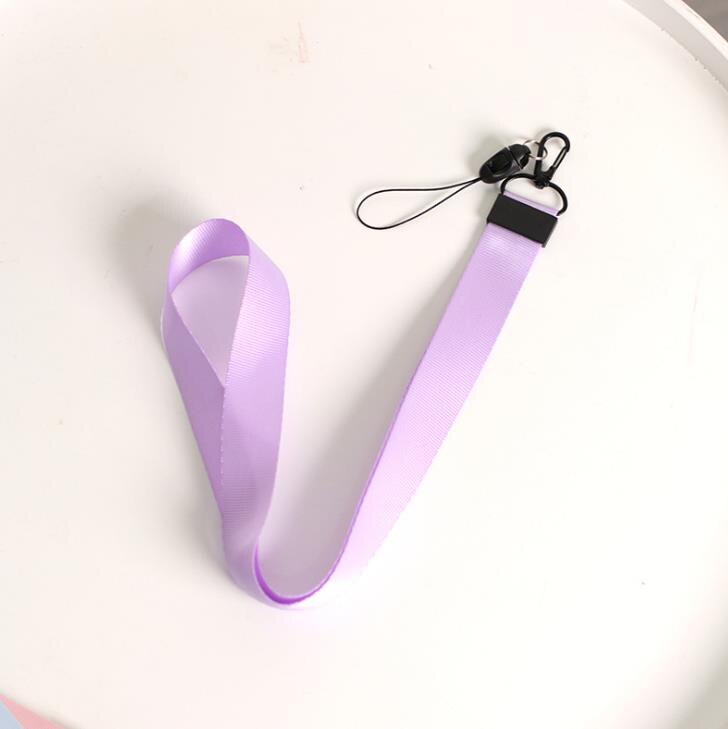 1 Pcs Cute Candy Solid Color Lanyards Neck Strap for Keys ID Card Mobile Phone Straps Badge Holder DIY Hang Rope Stationery