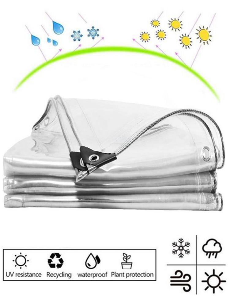 Transparent Tarpaulin Windproof Rainproof Tarp Canopy Tent Windshield Garden Sun Protection Tool Insulation Shed Cloth Freezing
