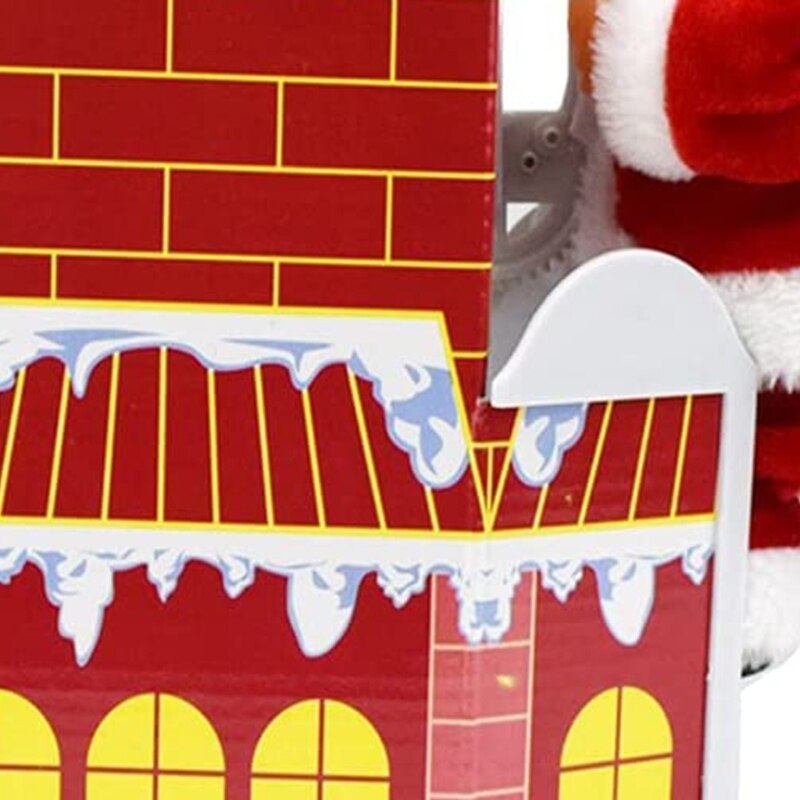 Elektrische Schoorsteen Klimmen Kerstman Met Muziek Kerst Decoratie Pluche Pop Speelgoed Creatieve Jaar Cadeaus Voor Kinderen