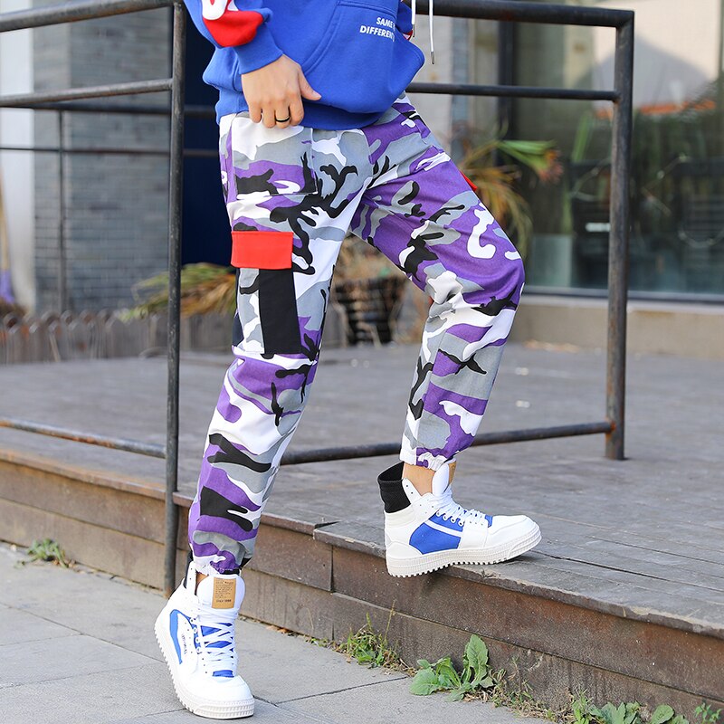 Novo solto calças de carga dos homens calças largas calças moda calças de moletom cabidas wear hip hop bolso pant