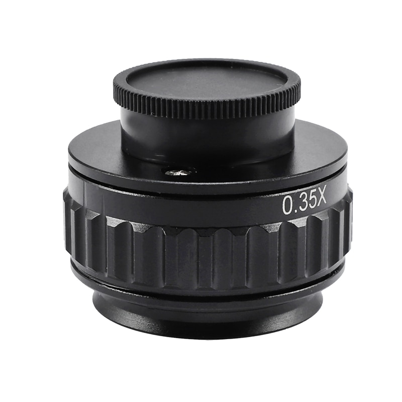 0.35X Bayonet Lens Adapter Focus Adjustable Camera Mount C Mount Adapter to Trinocular Stereo Microscope