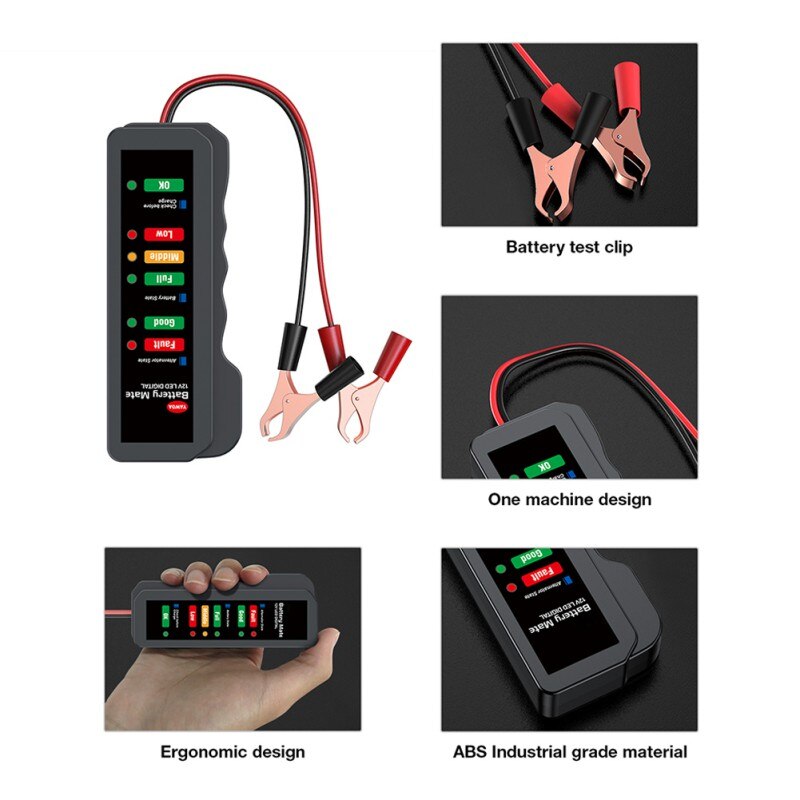 Car Battery Tester BM310 Digital Alternator Tester Check Battery Condition & Alternator Charging
