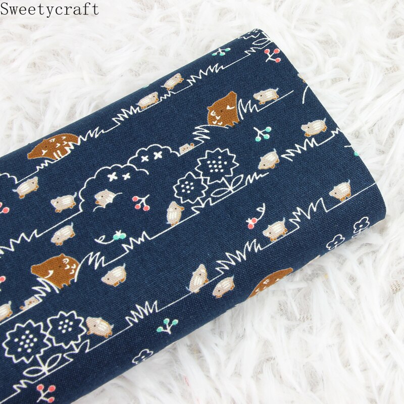 110X45Cm Dikke Katoenen Stof Door Werf Pig Flora Gedrukt Doek Diy Handgemaakte Naaien Zak Patchwork Materiaal Accessoires thuis Textiel: Cotton Fabric 1