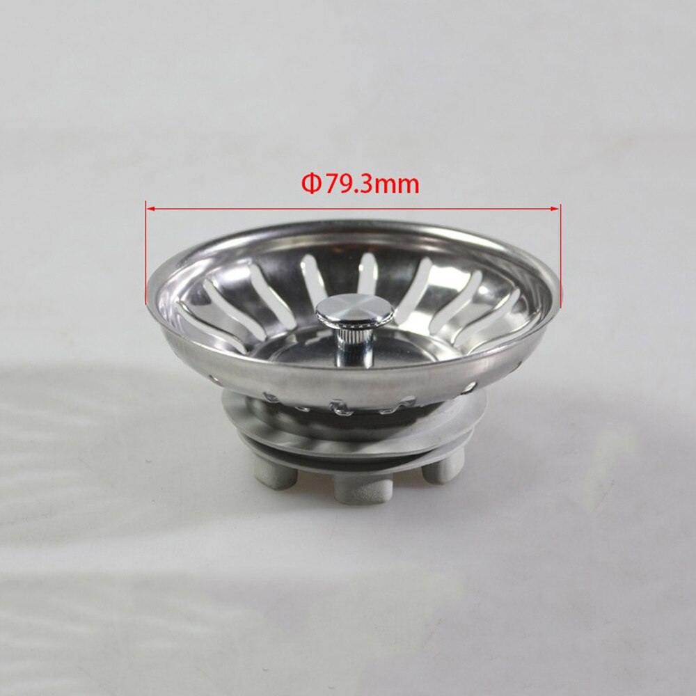 Kitchen Sink Strainer Stainless Steel Kitchen Garbage Disposal Strainer Sink Drain Catcher (Silver)