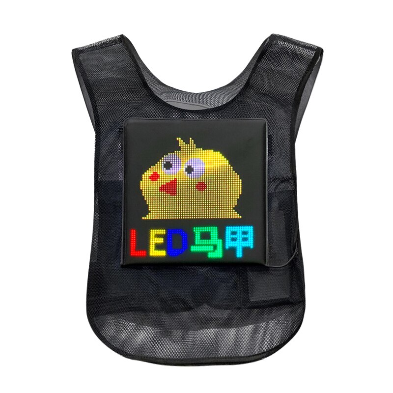 LED Advertising Panel for Box Wireless App Control Scrolling Message and Expression Dynamic DIY LED Jacket LED Vest: LED Vest