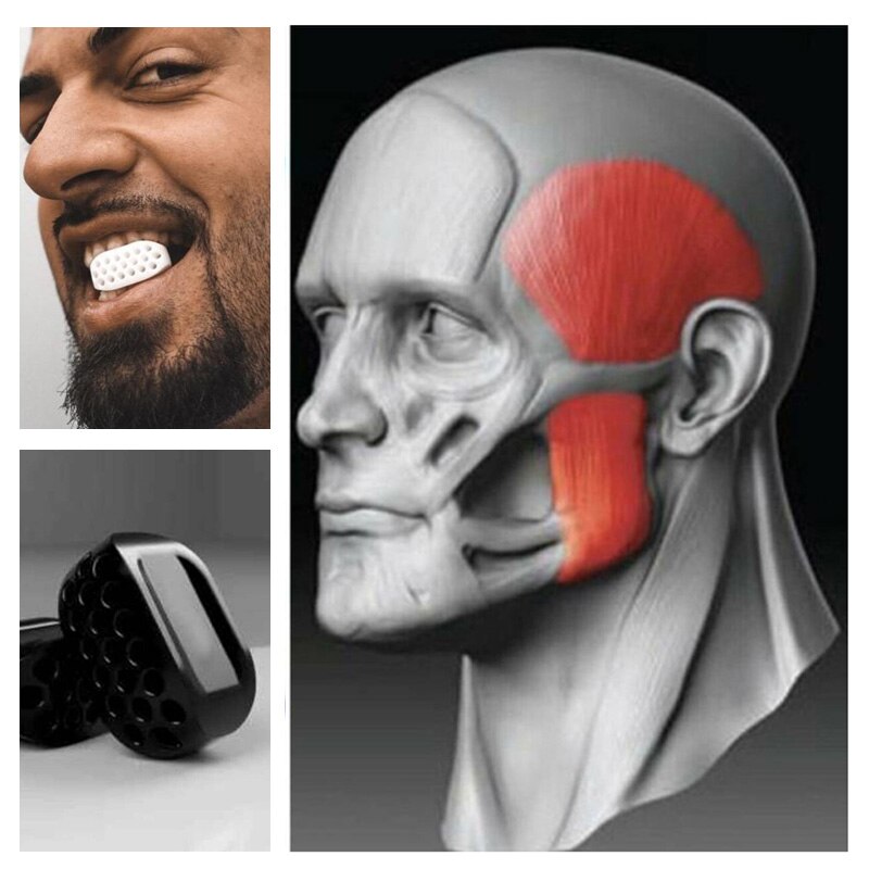 2/1Pcs Unisex Facial Masseter Muscle Exerciser Face Neck Lifting Toning Double Chin Removal Silica Gel Ball Massage Tool