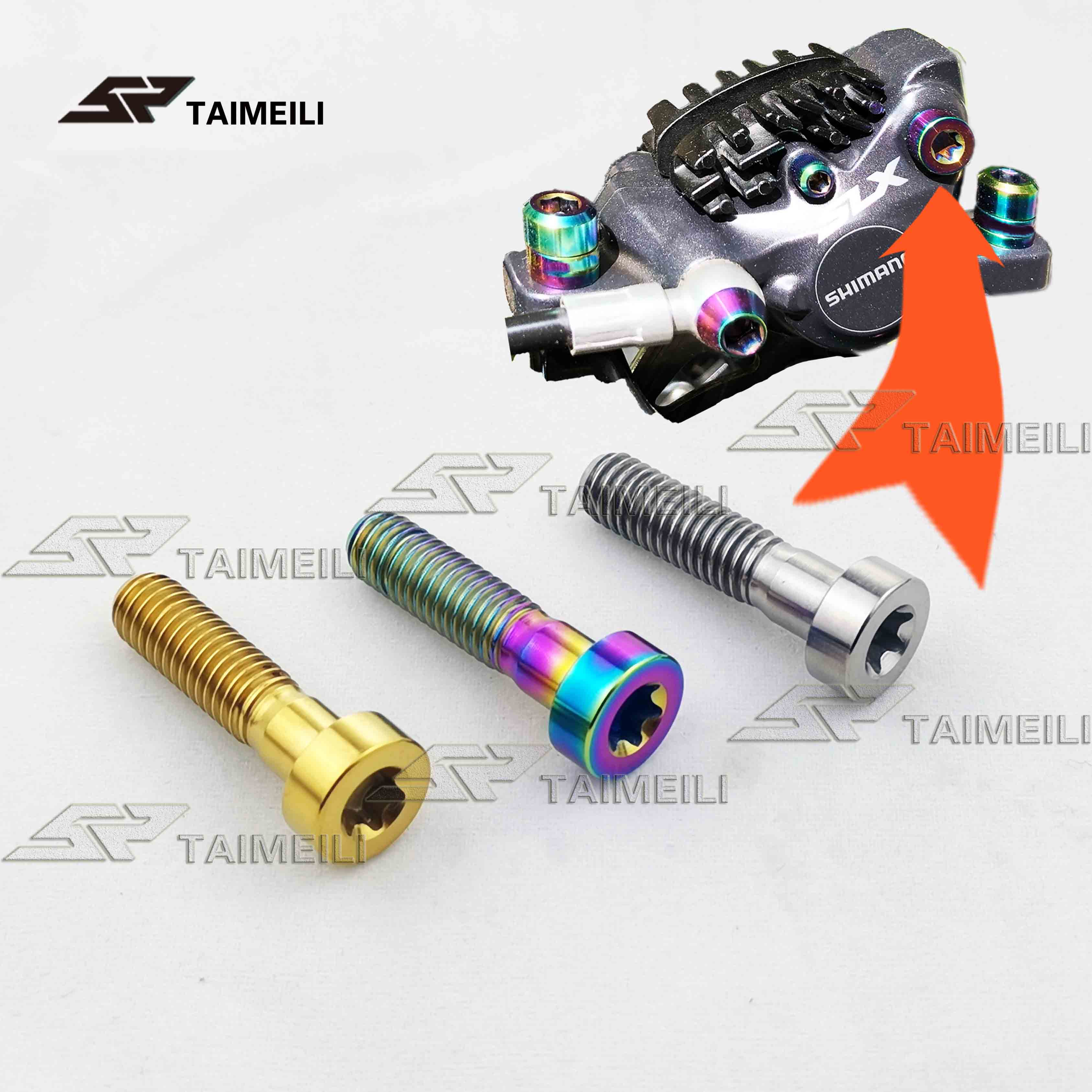 TAIMEILI Titanium alloy screw M6x24mm bicycle brake SHIMANO XT M8000 / 9000/9020 body screw 2PCS