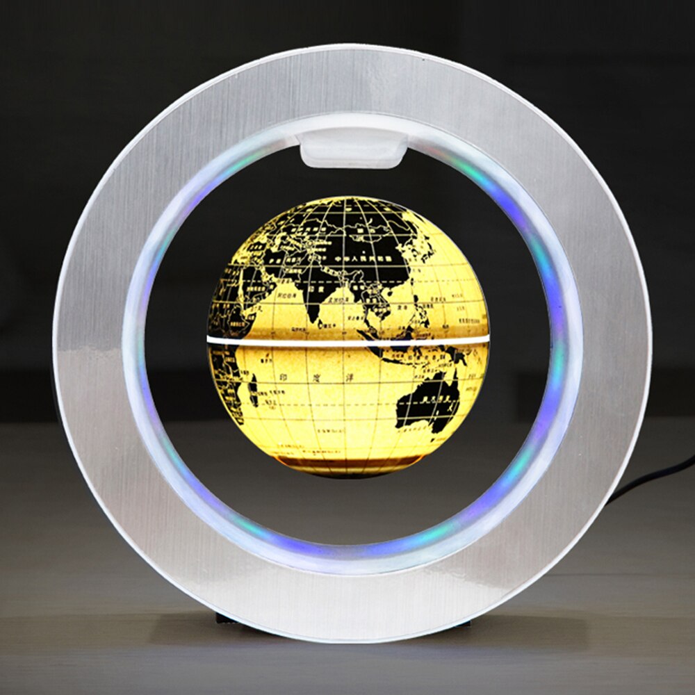 4'' Geography World Globe Magnetic Floating globe LED Levitating Rotating Tellurion World map school office supply Home decor