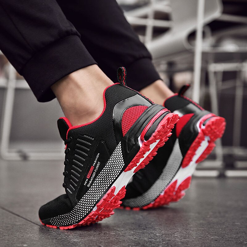 Zapatos de Golf transpirables para hombre, zapatillas de deporte masculinas para deportes al aire libre, con agarre fuerte, de punto, con cordones, estilo informal, para adultos, novedad de