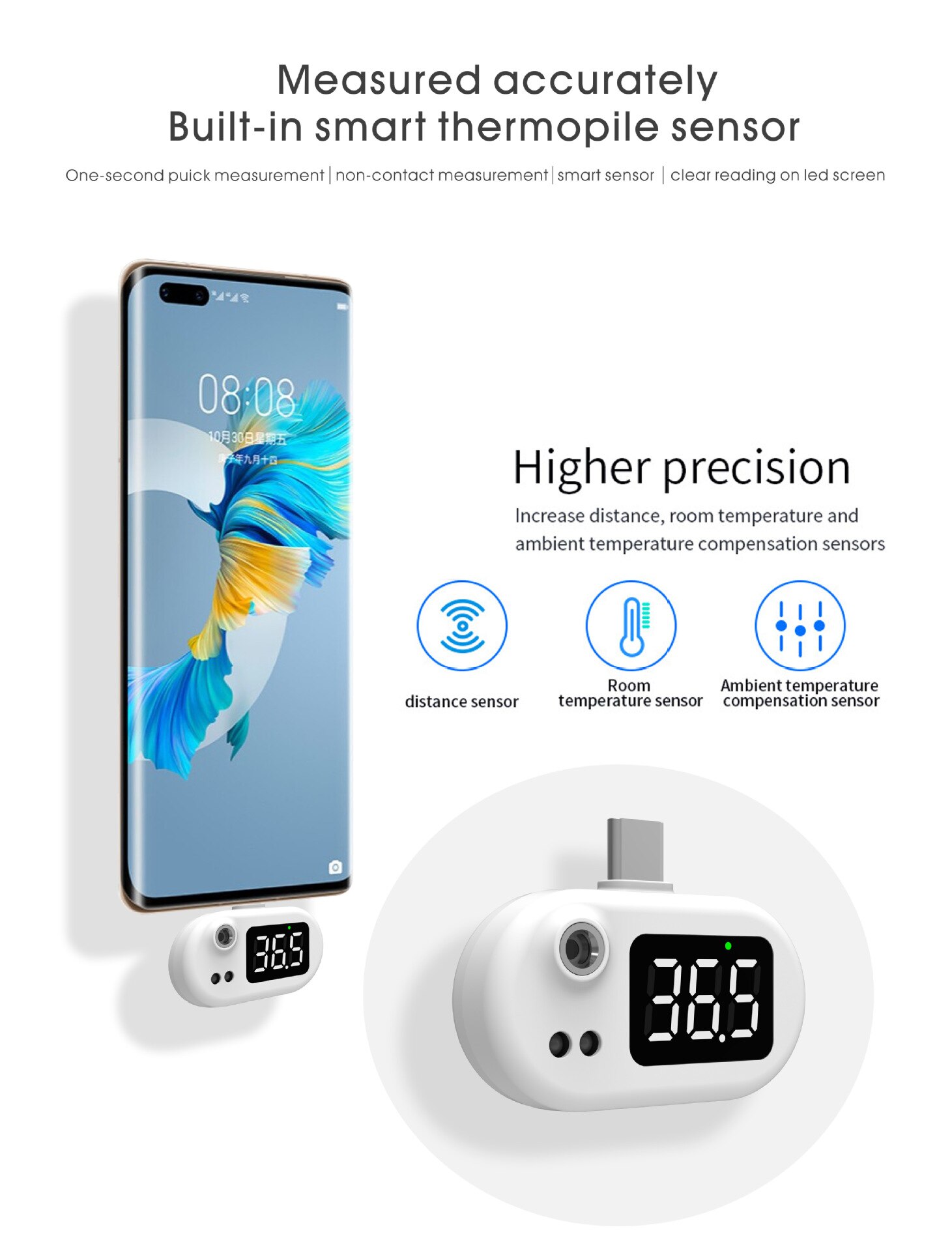 Sales Smart Mobile Phone Body Thermometer