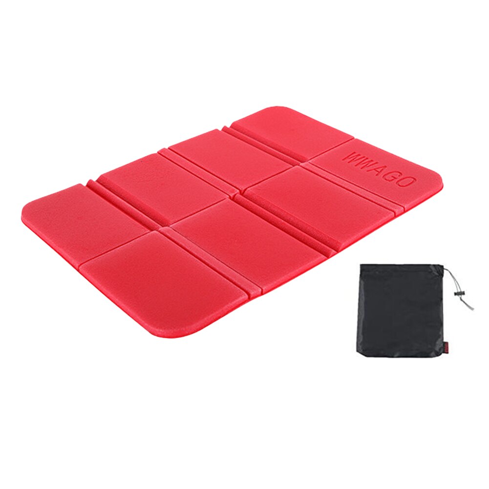 Esterilla plegable para acampar en la playa, esteras de pícnic pequeñas y portátiles, almohadilla impermeable a prueba de humedad, cojín plegable XPE para exteriores: Rojo