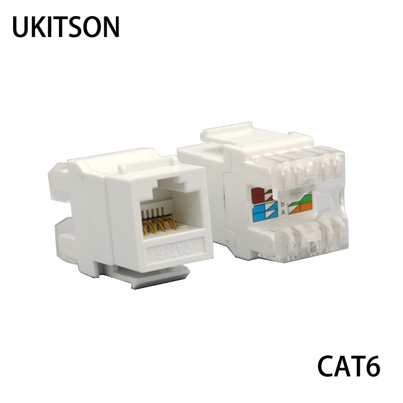 amp katt 6 rj45 -innsats sluttstein-jack  t568a/ b til gigabit-nettverk katt .6 ethernet-kontakt