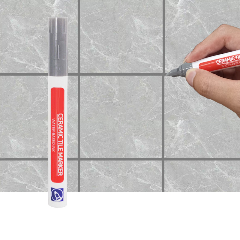 12Color Waterproof Tile Seam Marker Pen Grout Tile Marker Wall Seam Pen For Tile Floor Bathroom Decontamination Seam Repair Tool: black
