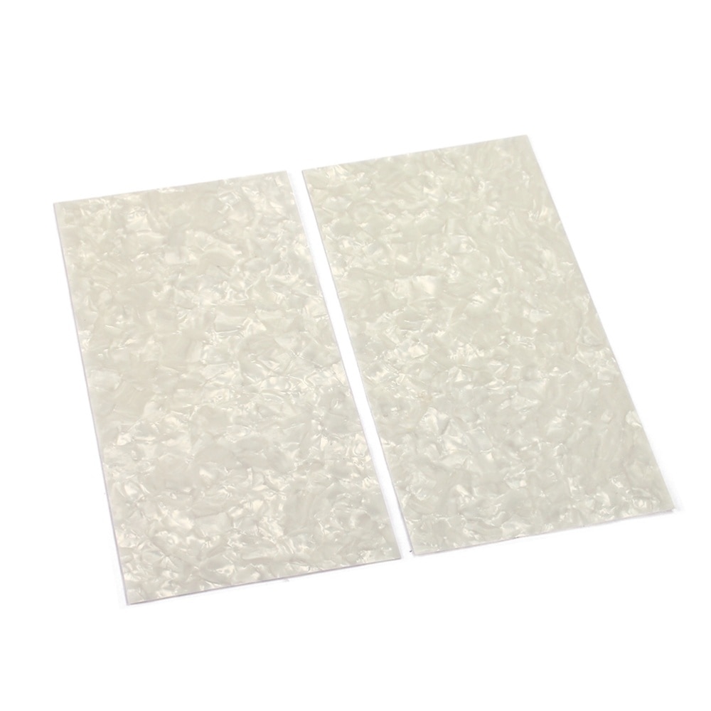 2 sztuk/zestaw celuloid gitara głowy fornir powłoki DIY intarsje markery materiał na gitarę podstrunnica szyi powłoki część robić gitary