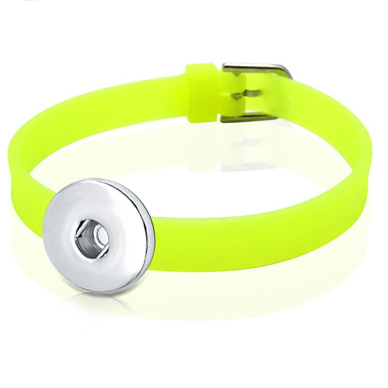 Gioielli fai-da-te colori caramelle bracciale in Silicone con bottone a pressione per donna ragazzi ragazze regalo BS2556: yellow2