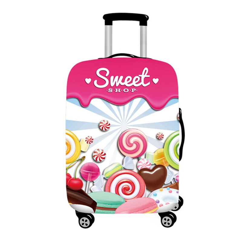 HMUNII Elastic Luggage Protective Cover, Suitable 18-32 Inch , Trolley Case Suitcase Dust Cover Travel Accessories: Sweet candy / S