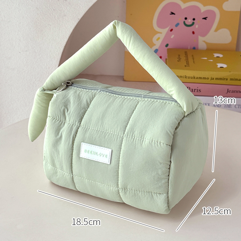 Borsa per il trucco di grande capacità Borsa da donna Elementi essenziali da viaggio Custodia per cosmetici Astucci per studenti Organizzatore di cancelleria: nero