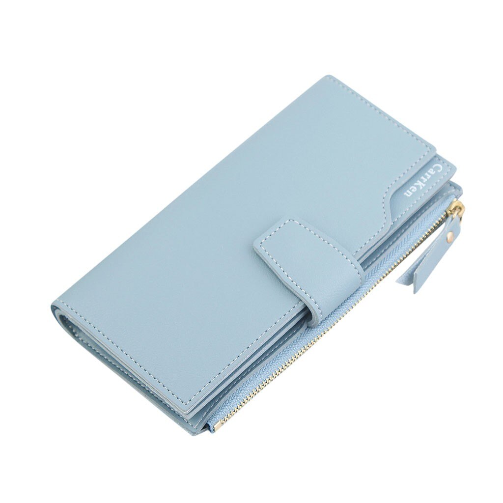 # H15 Kwastje Vrouwen Lange Portemonnee Vele Afdelingen Vrouwelijke Portefeuilles Clutch Dame Portemonnee Rits Telefoon Zak Kaarthouder Dames Carteras: Blue 