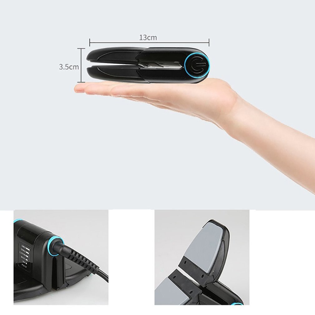Mini Folding hand-held iron Compact Touchup and Adjustable Temperature Travel Iron for Collar