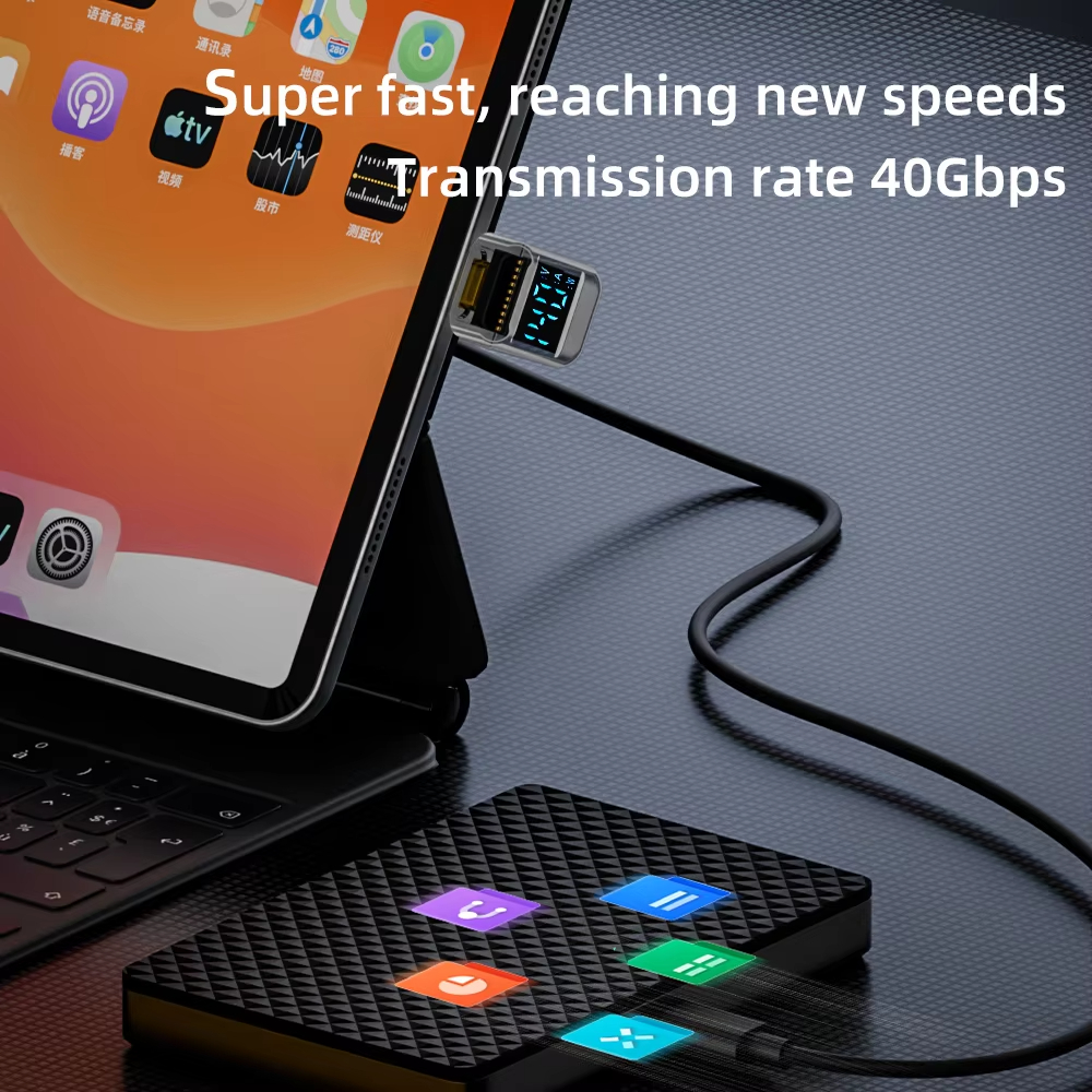 NNBILI 90 Degree USB C Adapter Right Angle U Shape Type C Adapter 40Gbps Data Transfer PD 140W USB4.0 8K 60Hz for Thunderbolt