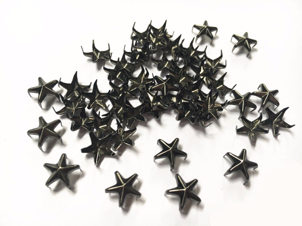 100 Pcs Star Studs Metalen Klauw Kralen Nailhead Punk Klinknagels Met Spikes (10mm)