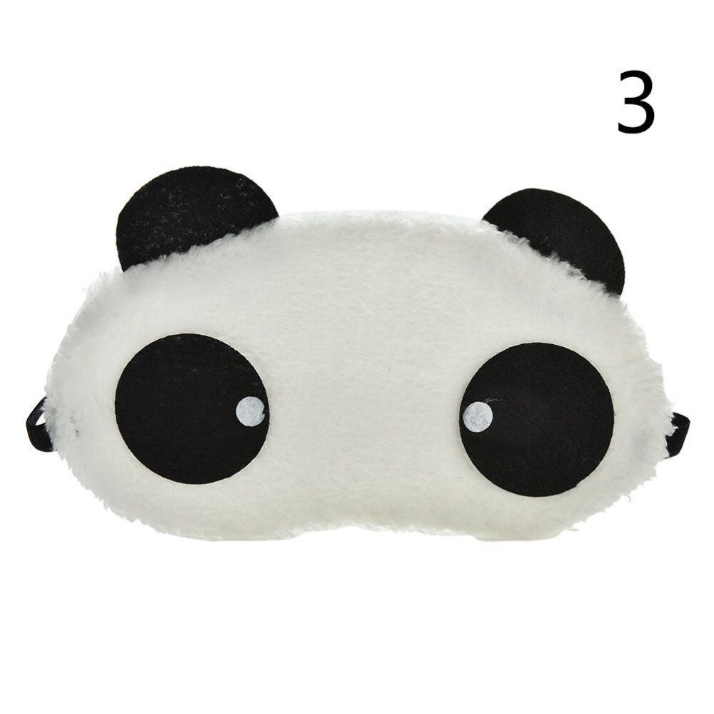 1 stk sød panda sovende øjenmaske lur øjenskygge tegneserie bind for øjnene søvn øjne dække sove rejse hvile plaster skygge: 3