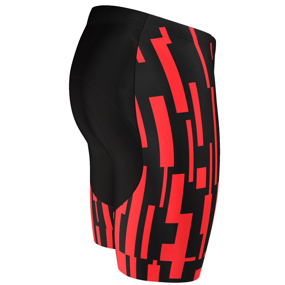 Hirbgod novo vermelho e preto pro ciclismo shorts men 3d anti deslizamento acolchoado gel ciclismo equipe mtb mountain bike calças curtas, TYZ084-06