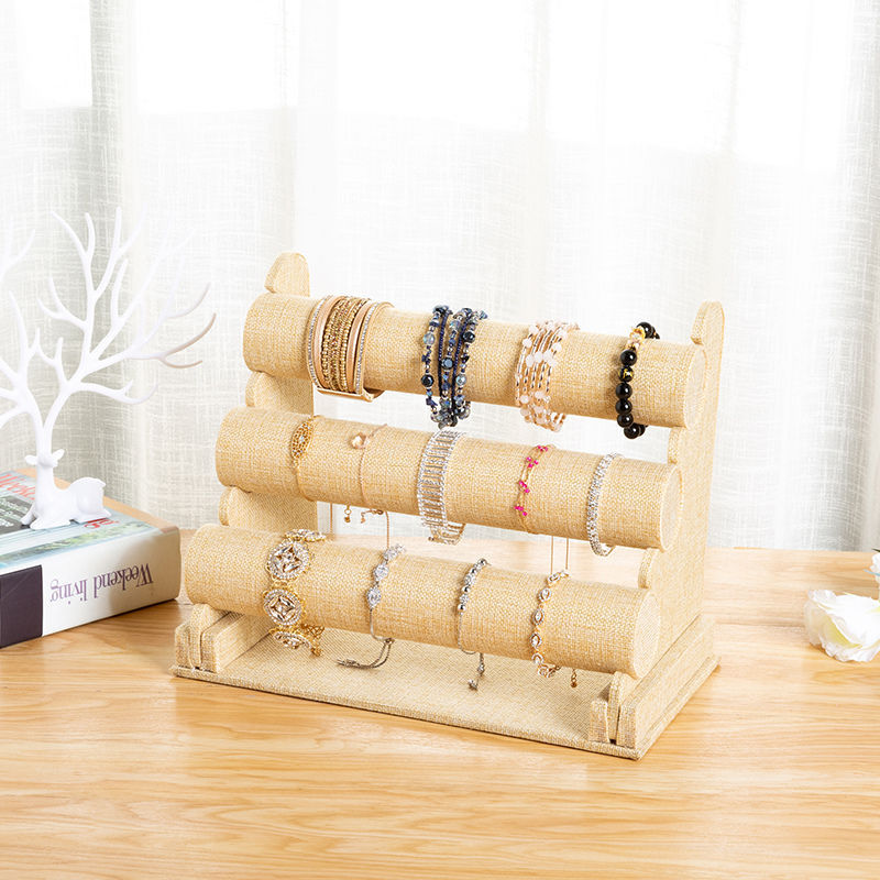 Velvet bracelet display rack, jewelry rack, bracelet, watch storage rack, jewelry display rack, display props: PURPLE