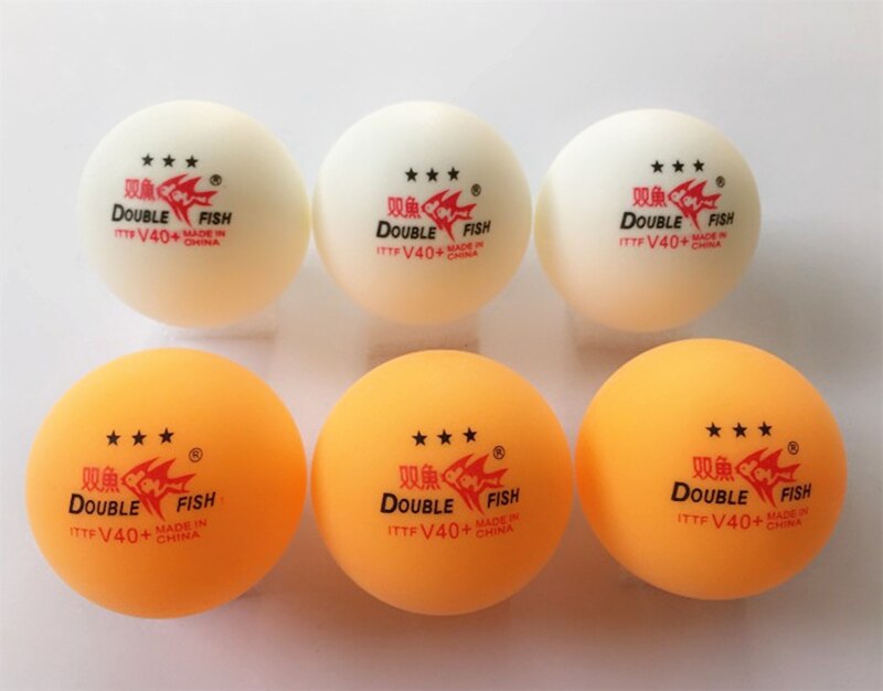 60 bolde /120 bolde dobbelt fisk bordtennisbold orange  v40+ 3- stjerne uden kasse abs materiale plast poly ping pong bold