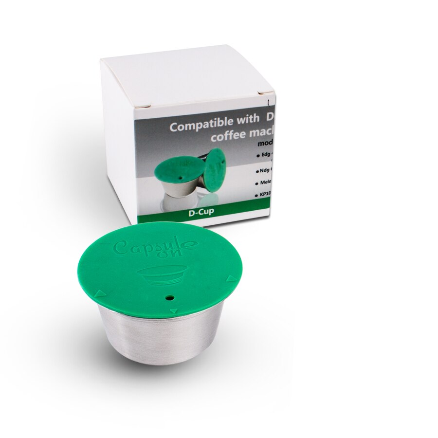 Capsulone/STAINLESS STEEL Metal capsule pod Compatible with dolce gusto Machine Refillable Reusable capsule and tamper: 1 capsule