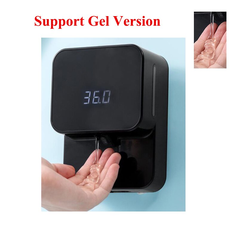 Youpin X6 Automatische Zeepdispenser Temperatuur Meet Foam/Gel Handwasmachine Muur Gemonteerde Schuim Huishoudelijke 0.25S Infrarood sensor: Gel Black