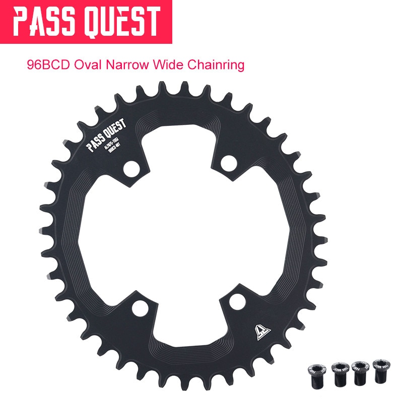 Plato ovalado PASS QUEST para bicicleta de montaña, ancho y angosto 96BCD, 32/34/36/38/40/42T para platos y bielas deore xt M7000 M8000 M9000