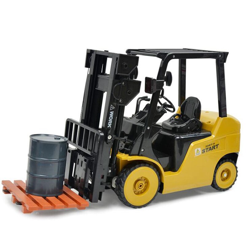 11-Weg Afstandsbediening Heftruck 1:8 Simulatie Heftruck Oplaadbare Licht Muziek Kraan Techniek Crane Truck Kinderspeelgoed