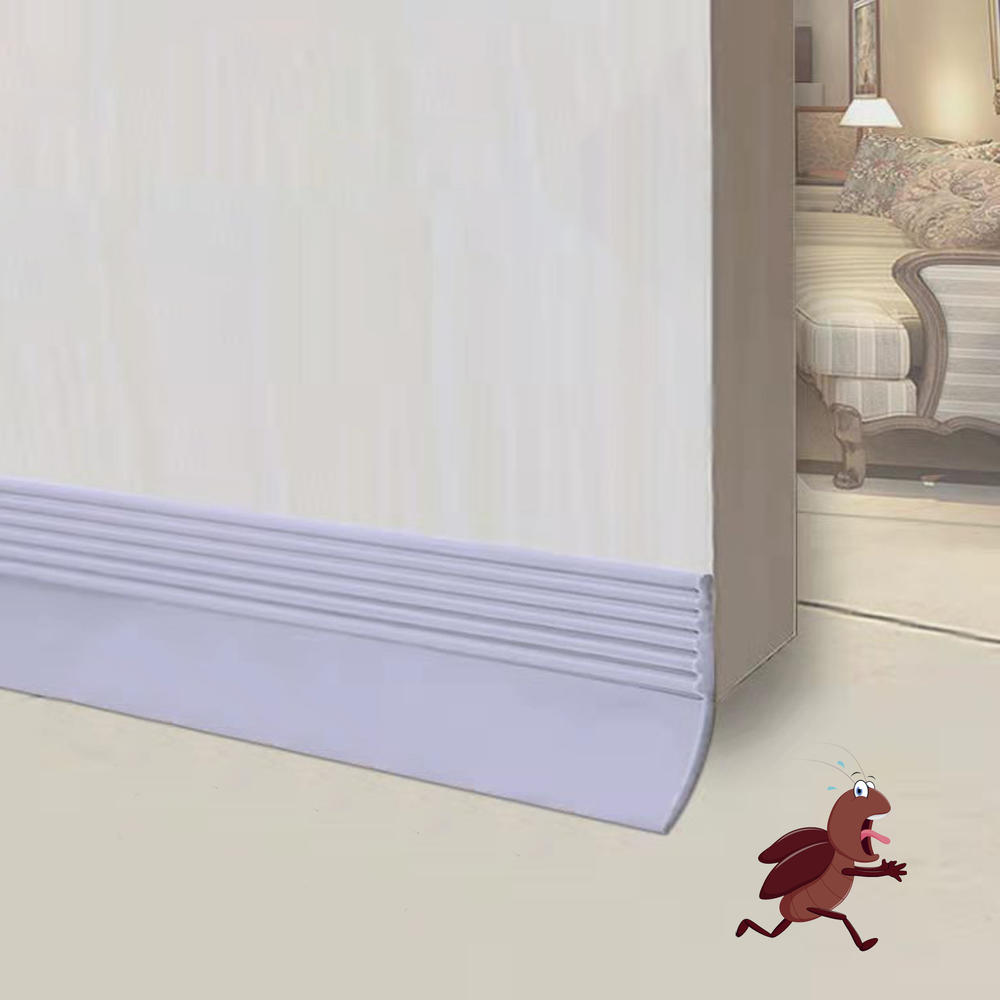 Joint d'étanchéité du bas de porte, bande flexible de réduction du bruit du vent: Style C Grey