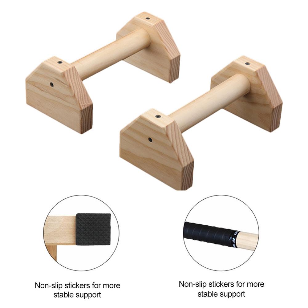 Barres de traction en bois en forme de H, pour gymnastique, avec Double tige parallèle