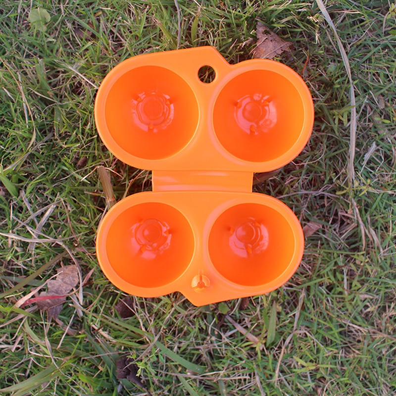 Outdoor Camping Bbq Eieren Case Houder Draagbare Picknick Barbecue 2 Grids Eierdoos Carrier Servies Voor Travel Camping Wandelen
