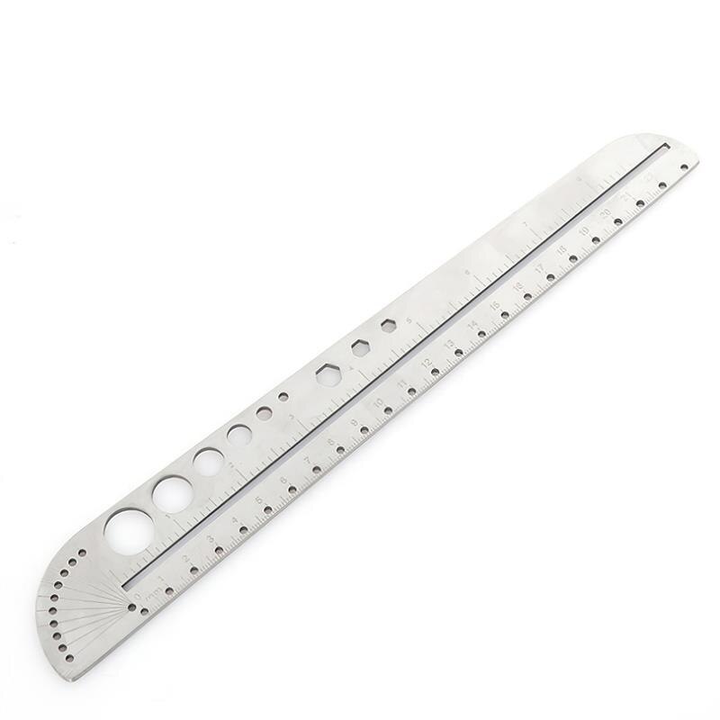 Protractor Carpenter Tools Multifunctional Ruler Stainless Steel Angle Protractor Measuring Tool Protractor Ruler Woodworking